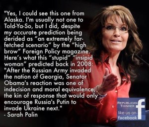 Palin on Obama and Russia