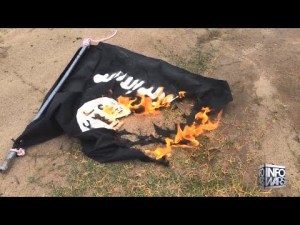 Burn ISIS flag