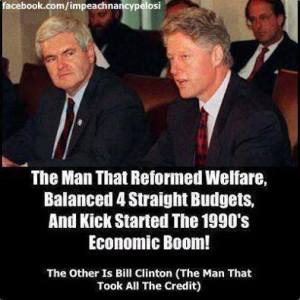 Gingrich and Clinton